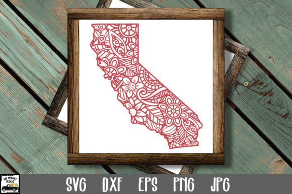California SVG File - California Mandala