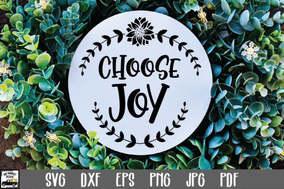 Choose Joy SVG File Round Sign SVG