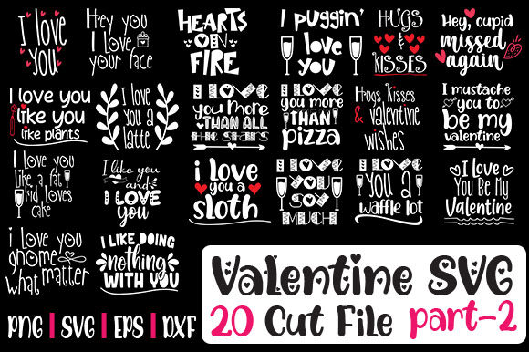 LOVE Valentine SVG Cut 20 File
