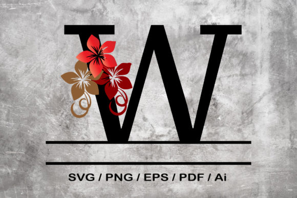 Split Letter SVG. Letter W Review