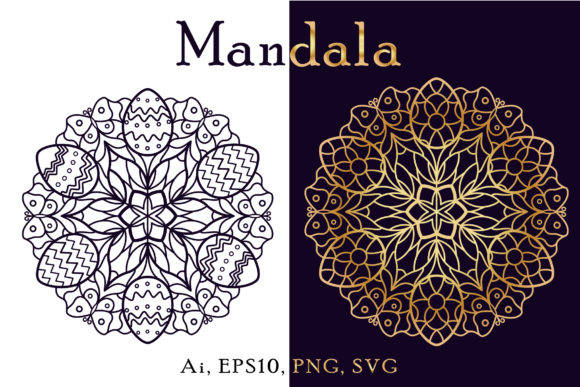Spring Easter Mandalas. SVG Review