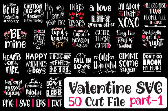 Valentine Day SVG Bundle 50 Designs