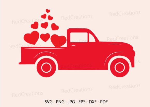 Valentines Red Truck Svg Review