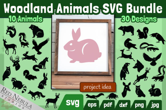 Woodland Animals SVG Bundle - 30 Designs